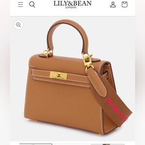 Gold Mini Kelly bag 


LILY & BEAN 
Elegant Tan Leather Handbag